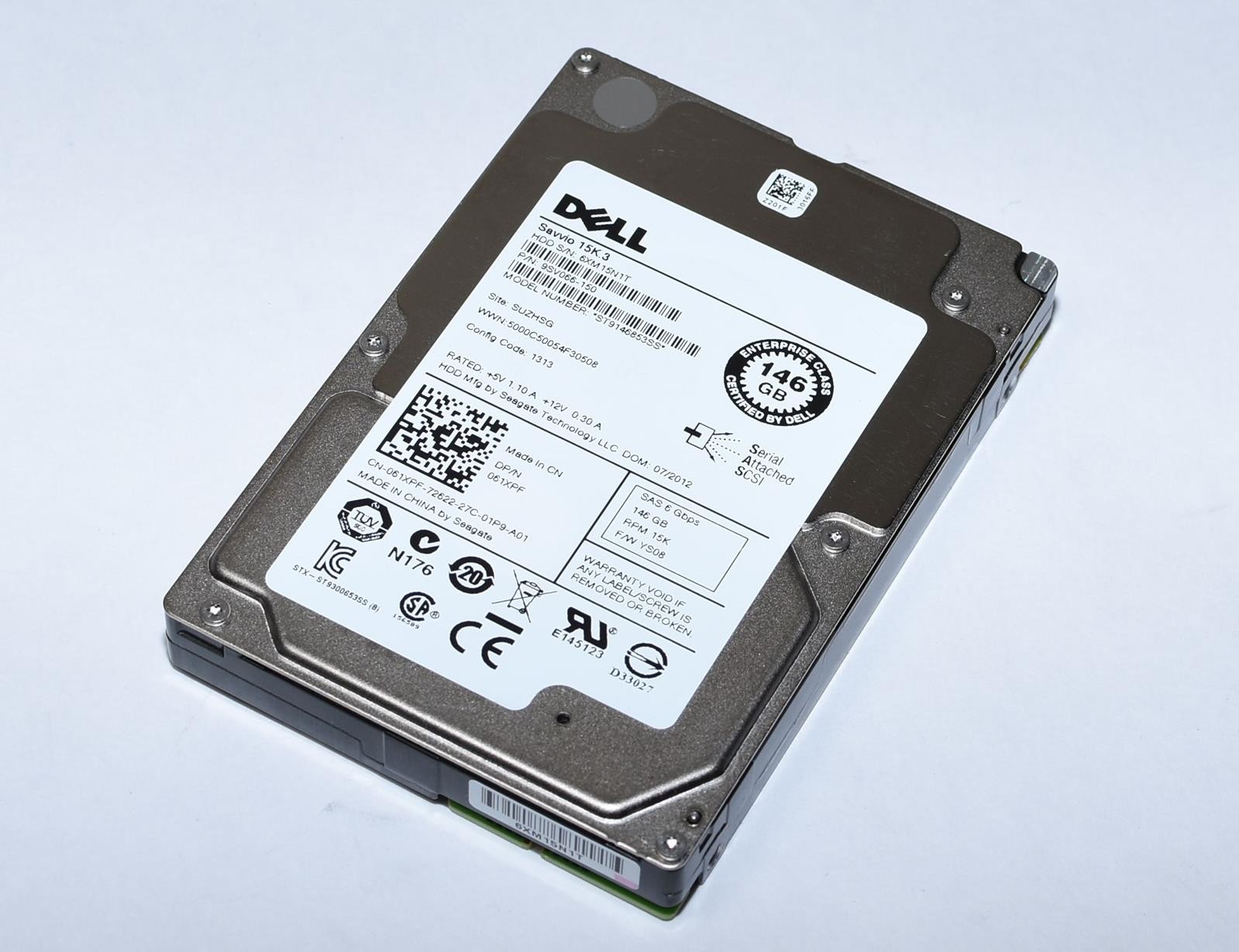 Dell 146GB 15K 2.5 SAS 6Gbs HDD ST9146853SS 